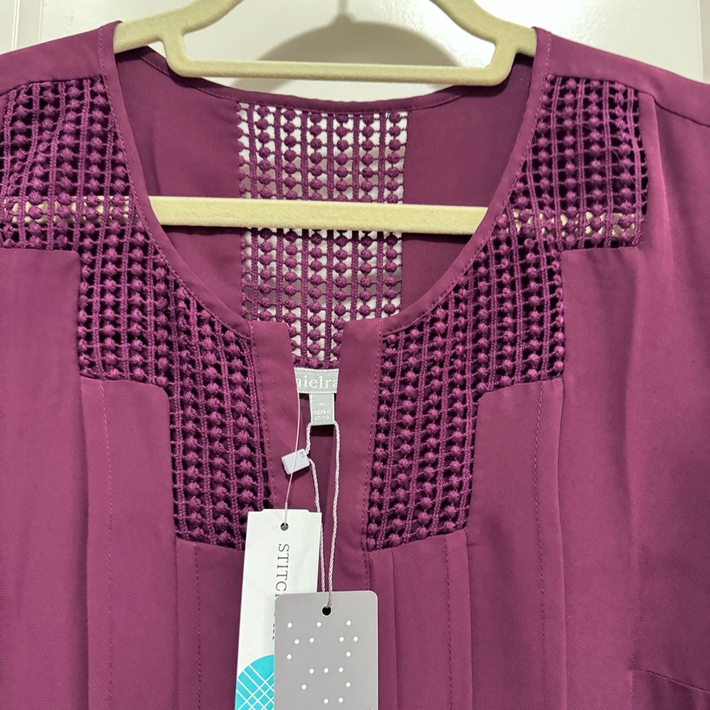 Daniel Rainn Plum Sleeveless Blouse size M - NWT - Picture 8 of 8